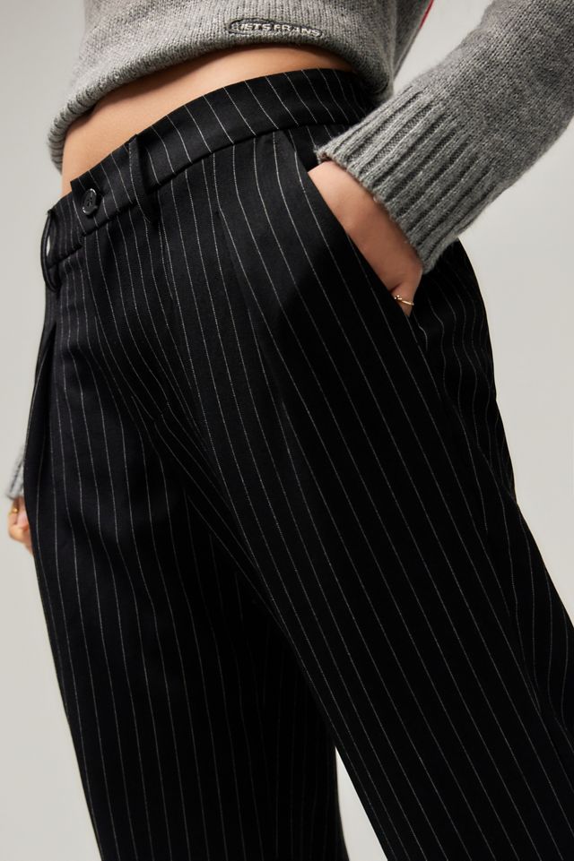 Archive At UO Black Pinstripe Low Rise Trousers  #2
