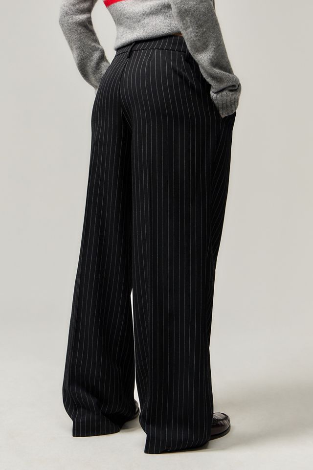 Archive At UO Black Pinstripe Low Rise Trousers  #3