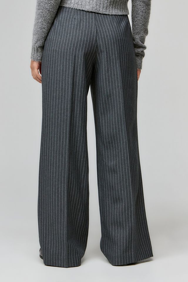 Archive At UO Graue Nadelstreifen Ash Low Rise Wide Leg Hosen #3
