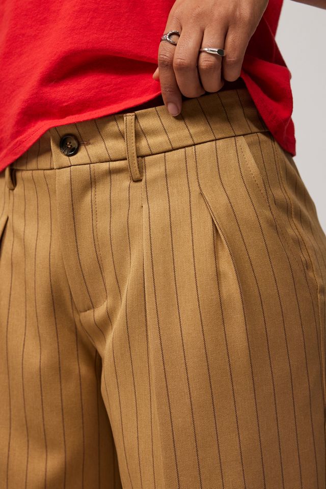 UO Camel Ash Pinstripe Low Rise Trousers #3