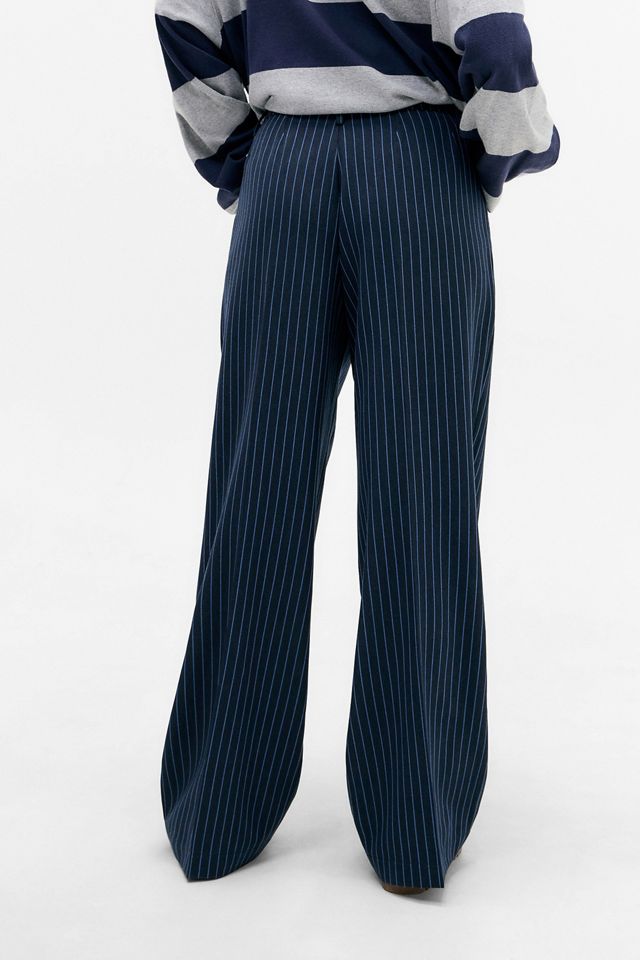 Archive At UO Navy Ash Pinstripe Low Rise Trousers #2