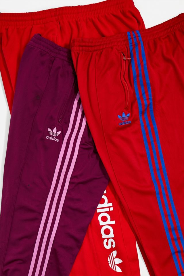 Urban Renewal Vintage Red adidas Tricot Track Pants | Urban Outfitters UK