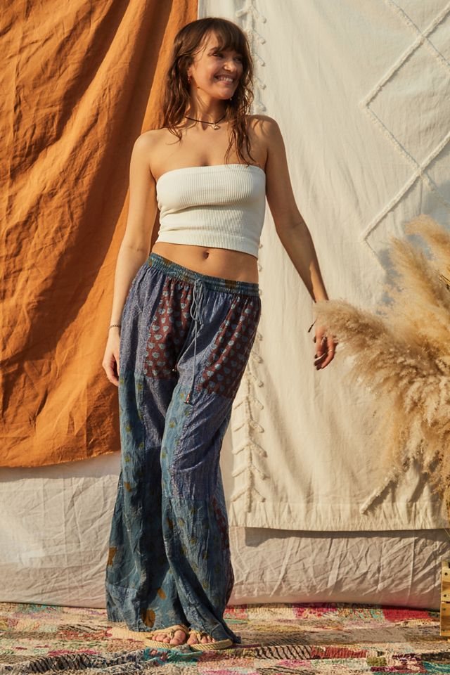 Urban Outfitters Archive Overdyed Blue Patchwork Trousers  #1