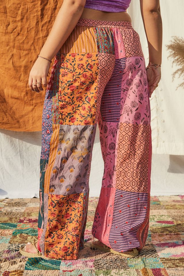Urban Outfitters Archive Overdyed Pink Patchwork Trousers  #1