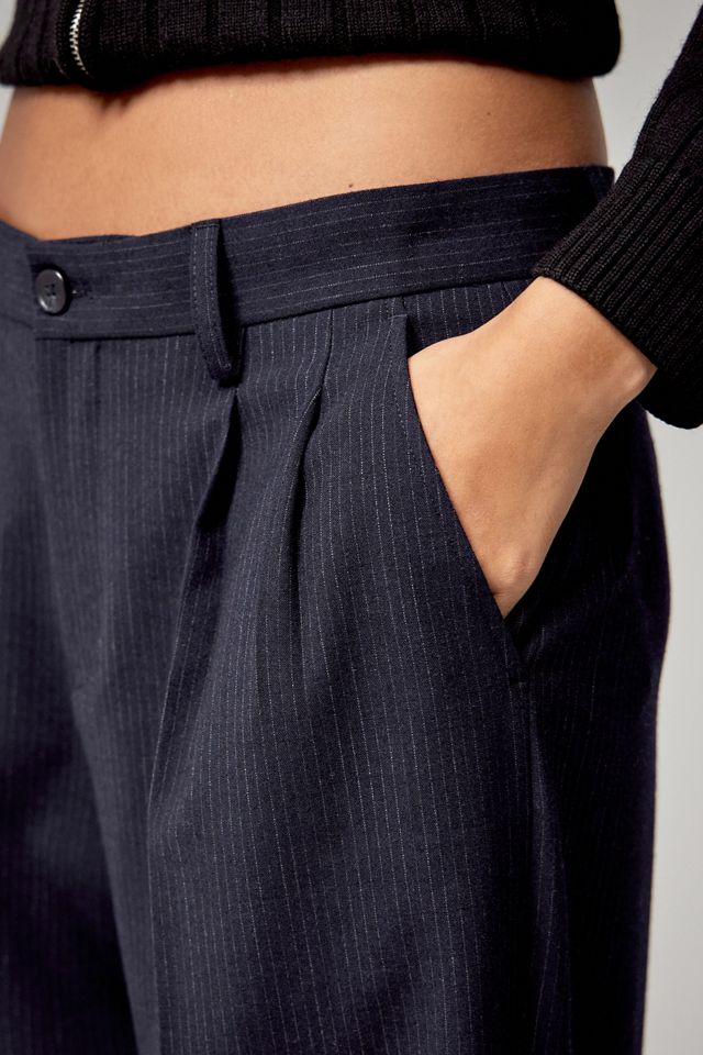 Urban Renewal Navy Pinstripe Ash Trousers #1