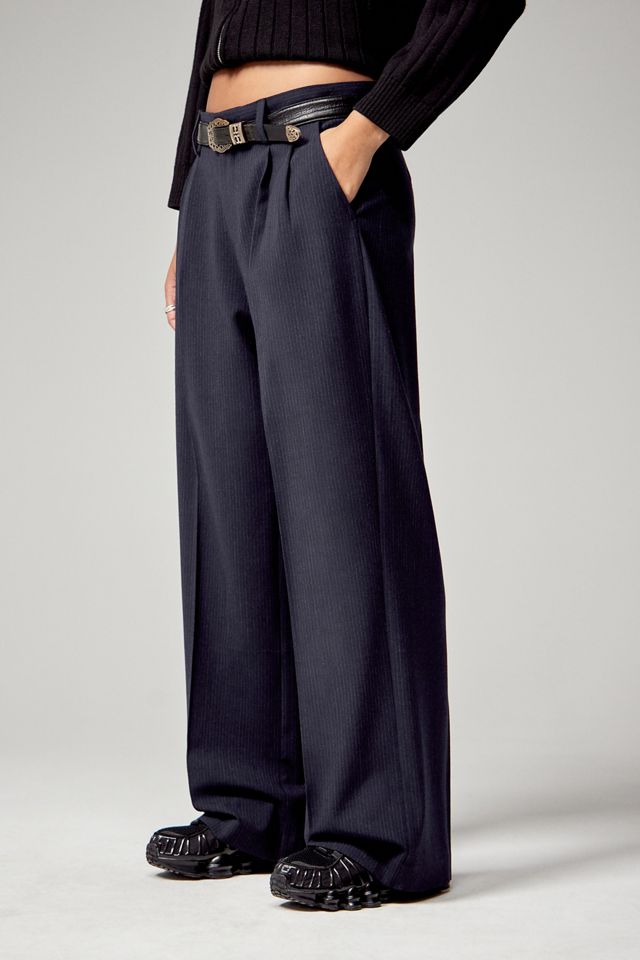 Urban Renewal Navy Pinstripe Ash Trousers #2