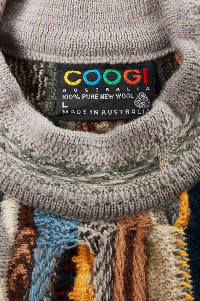 Urban Renewal Único En Su Tipo Vintage Coogi Grey Knitted Jumper #3