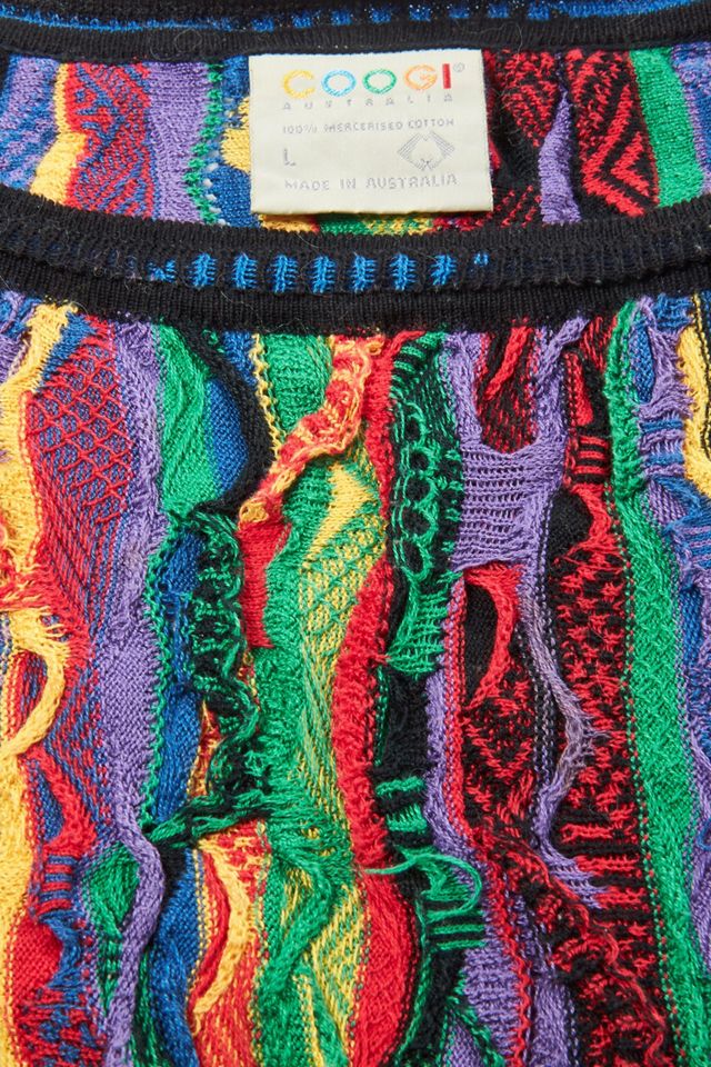 Urban Renewal One-Of-A-Kind Coogi Multicoloured Knitted Jumper #1