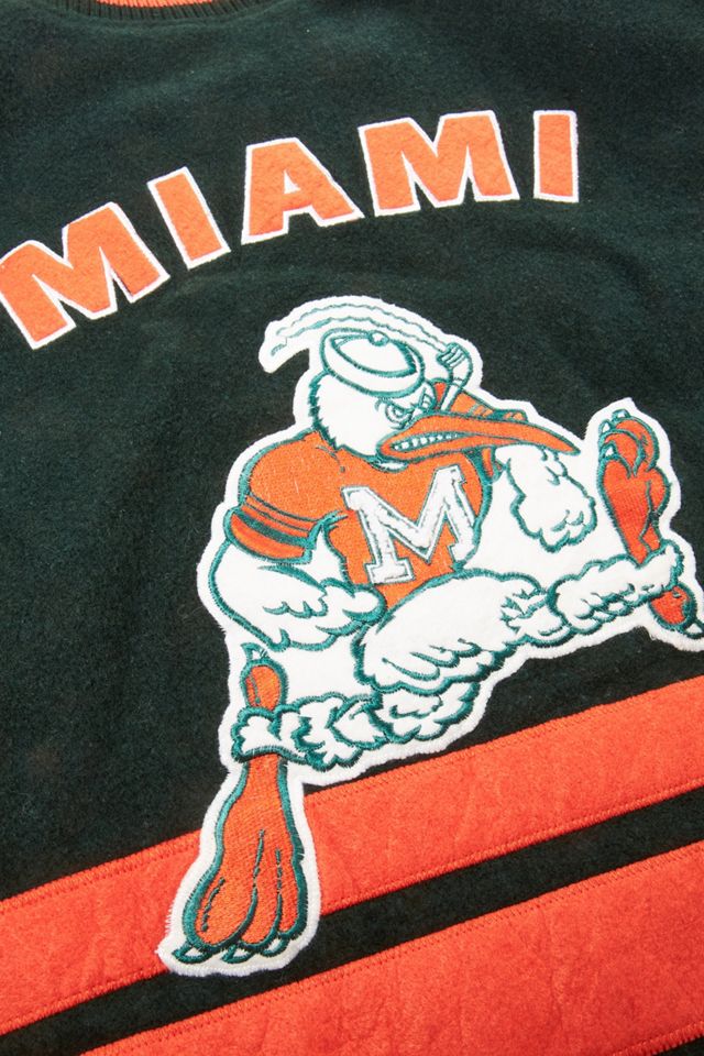 Urban Renewal One-Of-A-Kind Vintage Miami Hurricanes Jacket #3