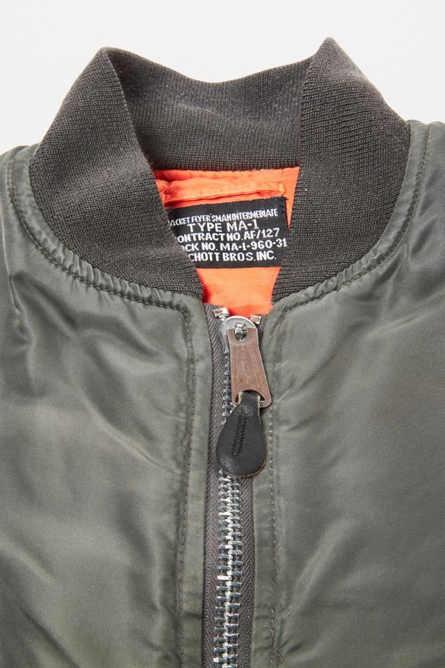 Urban Renewal Chaqueta Schott Green Bomber única en su tipo #1