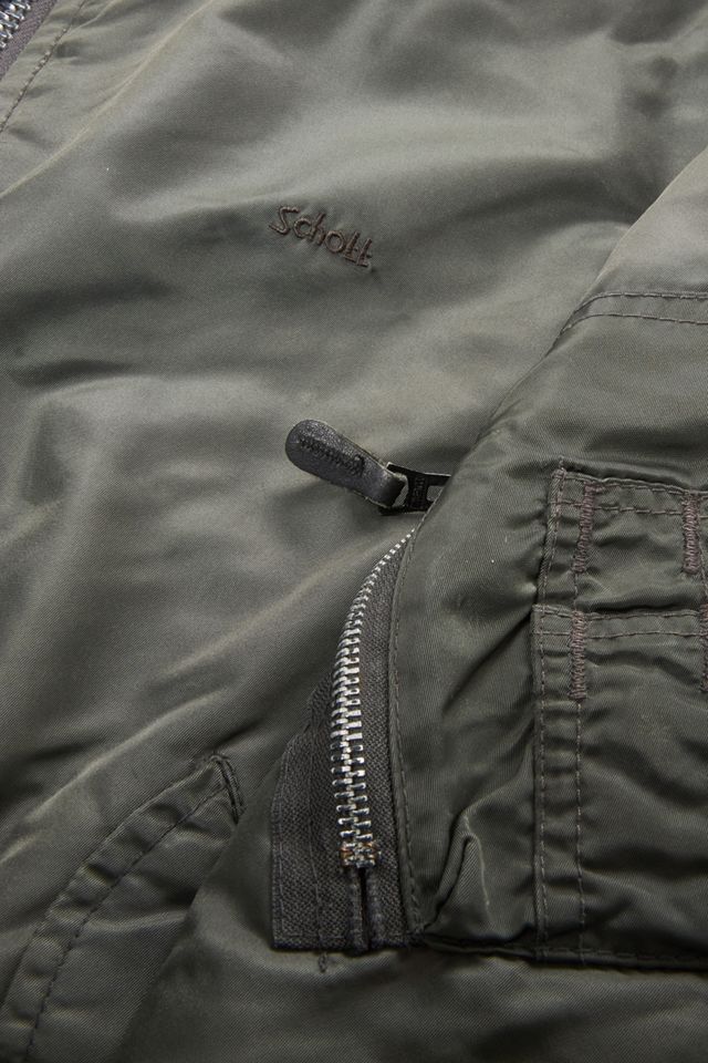 Urban Renewal Chaqueta Schott Green Bomber única en su tipo #3