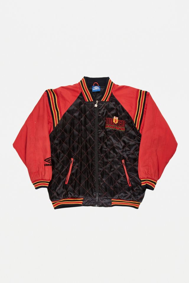 Urban Renewal One Of A Kind Umbro Black Red Manchester United F.C Bomber Jacket