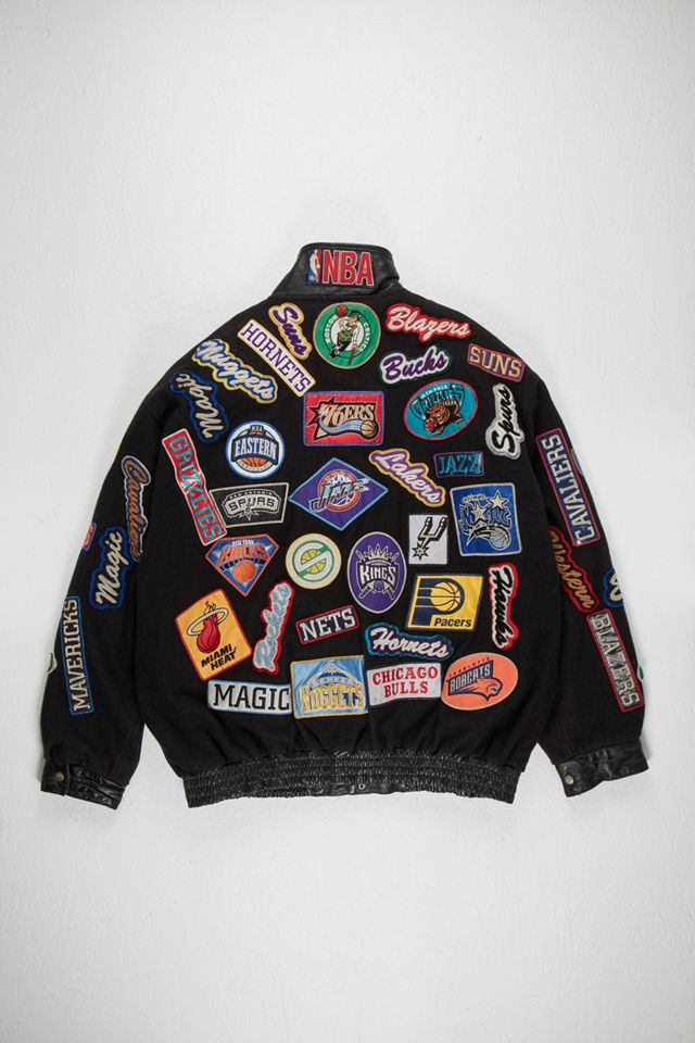 Urban Renewal One-Of-A-Kind Black NBA Badge Jacket #2