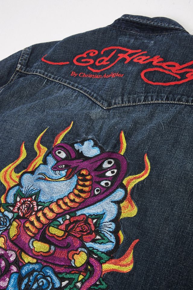 Urban Renewal One-Of-A-Kind – Bestickter Jeansstoff von Ed Hardy #1