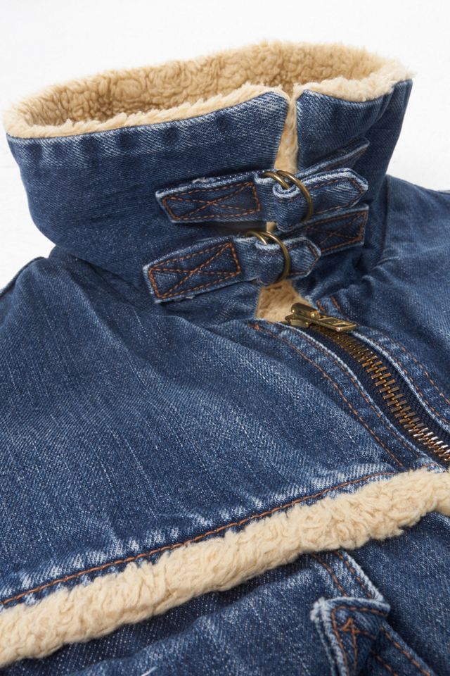 Urban Renewal One-Of-A-Kind Levi's Denim Sherpa Jacket #3