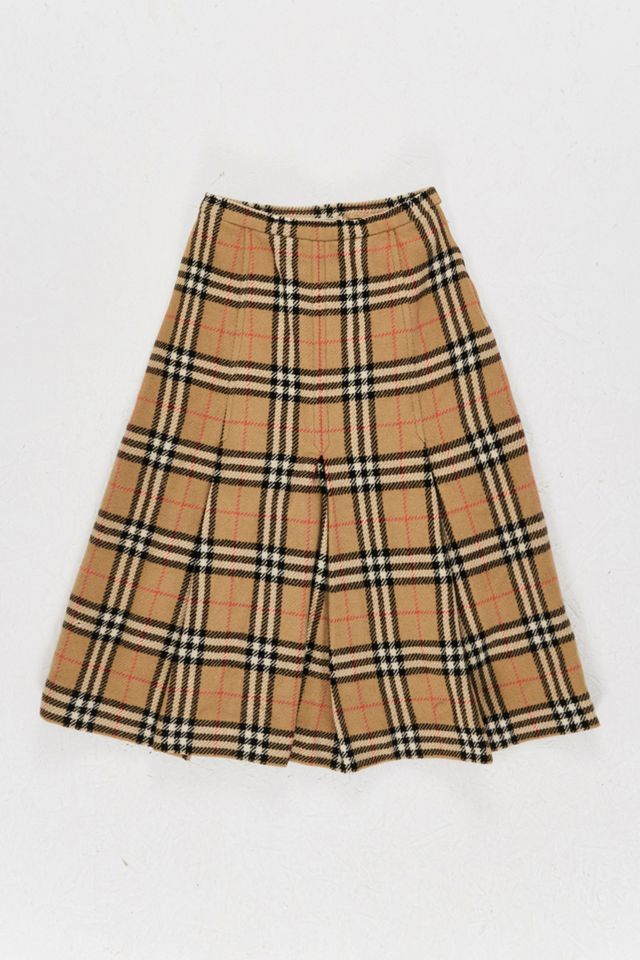 Urban Renewal One-Of-A-Kind Burberry Plaid Skirt