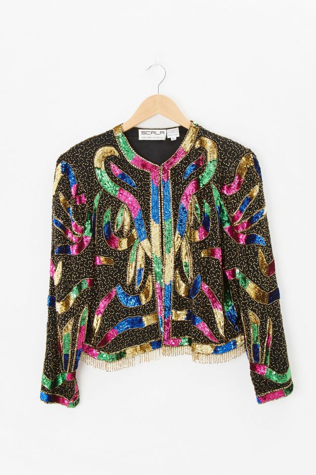 Urban Renewal One-Of-A-Kind Vintage Patterned Sequin Jacket