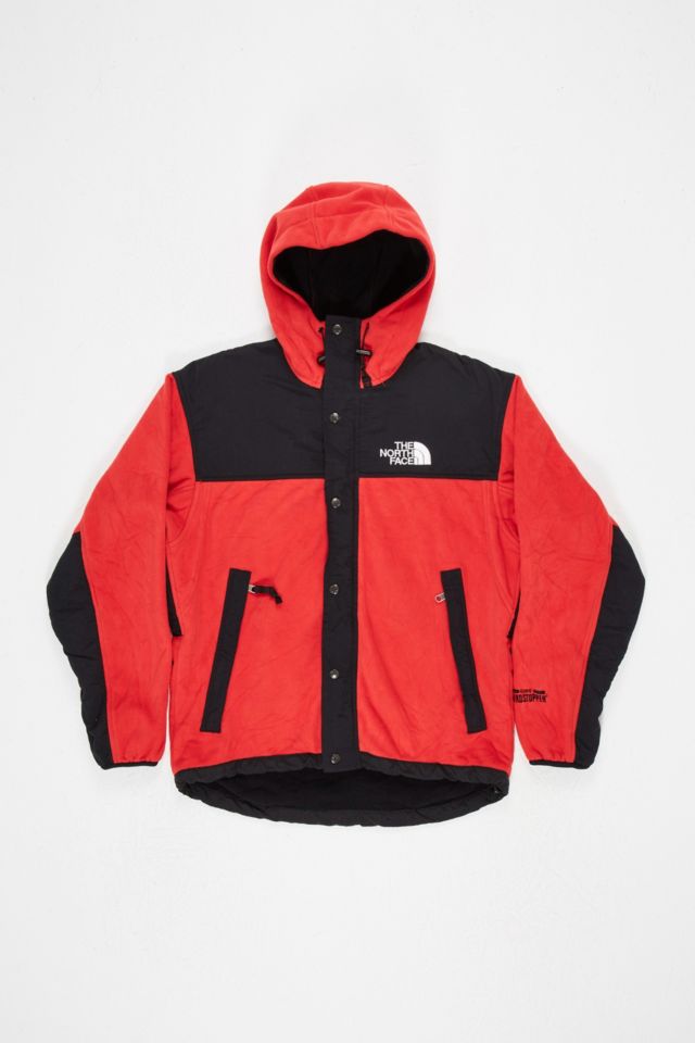 The north face online colour block fleece hoodie