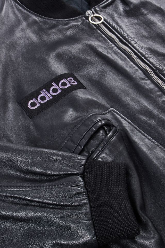 Urban Renewal One-Of-A-Kind adidas Leather Coat  #2