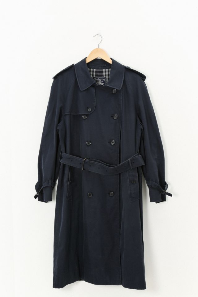 Navy burberry best sale trench coat