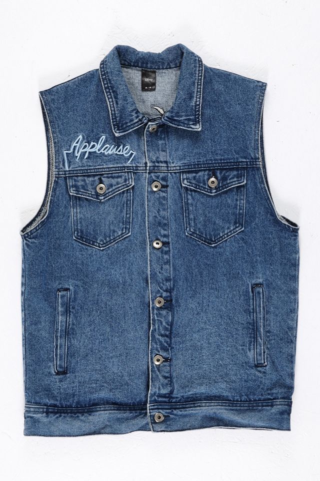 Urban Renewal One-Of-A-Kind Disney Aladdin Sleeveless Denim Jacket ...