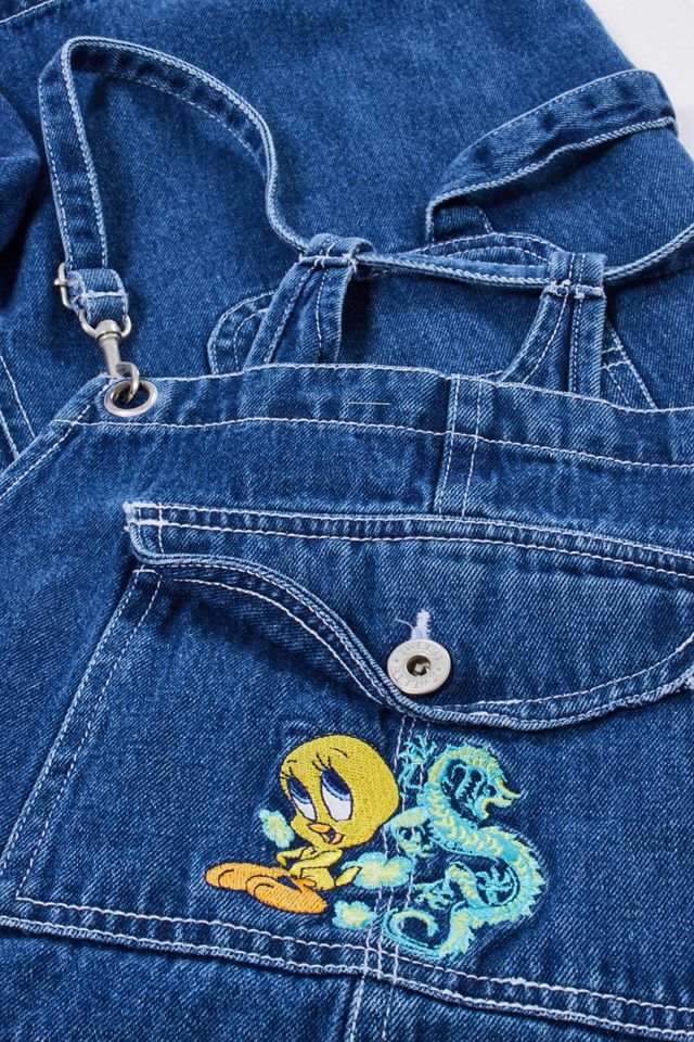 Urban Renewal One-Of-A-Kind Looney Tunes Dungarees Shorts  #2