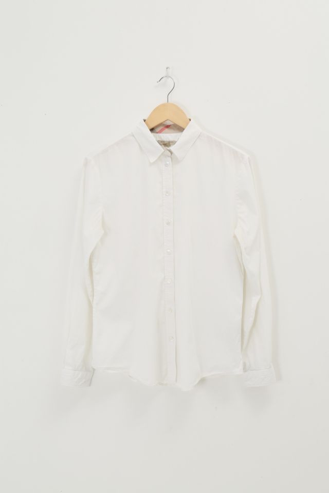 Urban Renewal One-Of-A-Kind White Burberry Button-Up Shirt | Urban ...