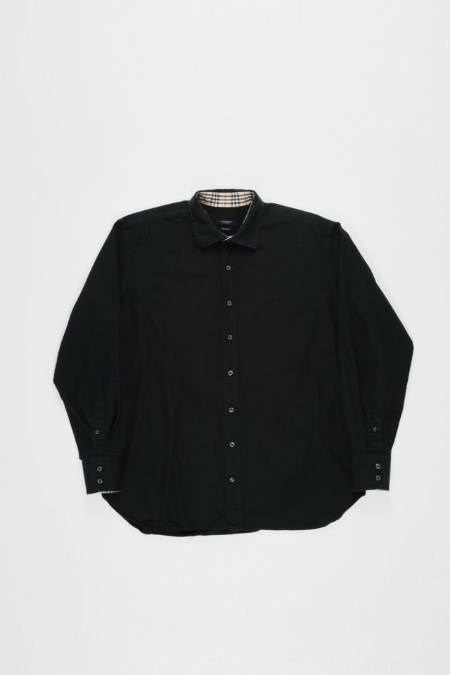 Urban Renewal One-Of-A-Kind Black Burberry Button-Up Shirt | Urban ...