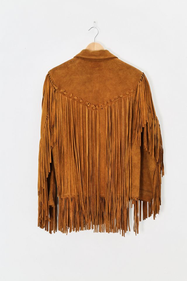 Urban Renewal One-Of-A-Kind Tan Suede Tassel Jacket #1