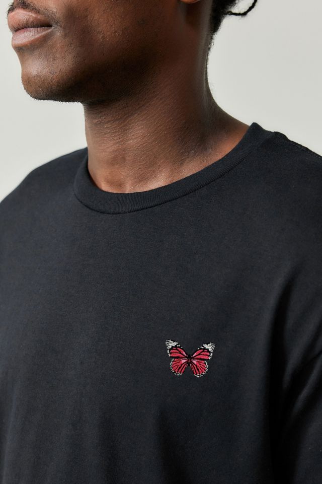 Archive At UO Pink Butterfly Embroidered T-Shirt #1