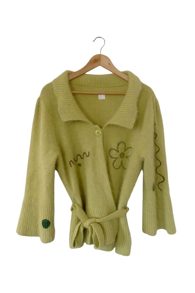 AFF & JAM Lime Starburst Cardigan