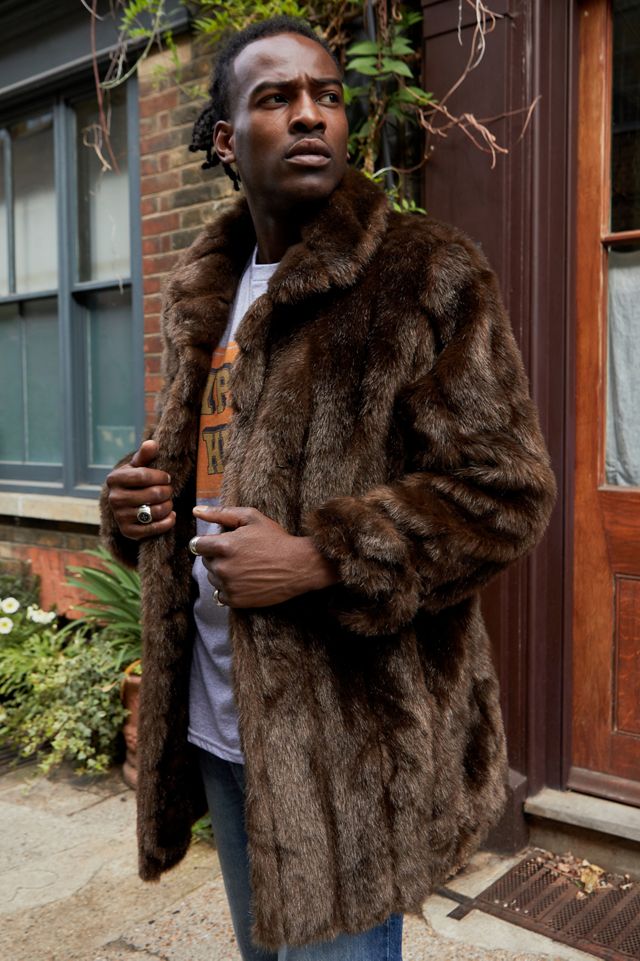 Urban Renewal Vintage Brown Faux Fur Short Coat #2