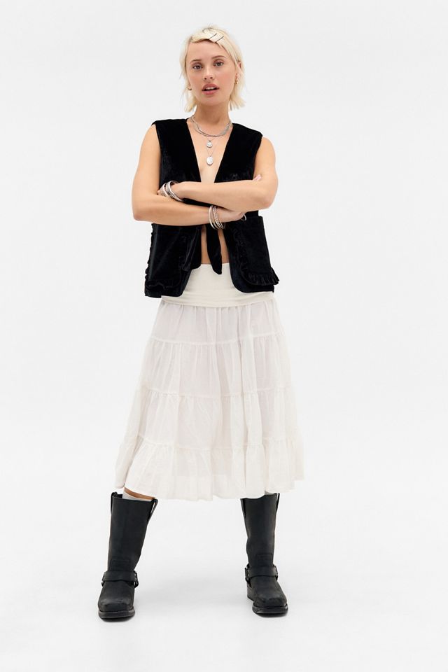Urban Renewal Vintage Beyond Retro Black Velvet Gilet #2
