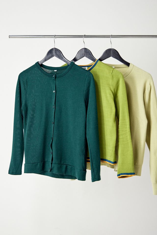 Cárdigan Fino Verde Vintage Urban Renewal #1