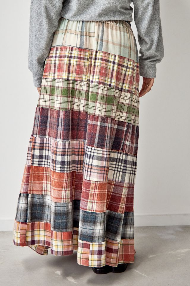 Urban Renewal Made From Remnants Flannel Maxi Skirt