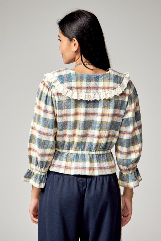 Urban Renewal Made From Remnants Flannel Collared Blouse #3