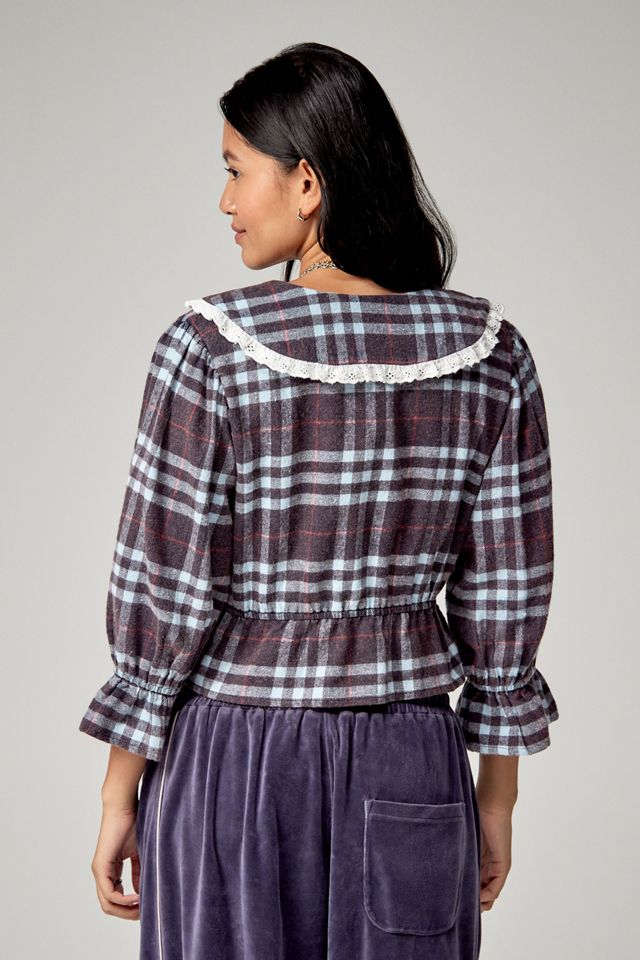 UO Flannel Collared Blouse #3