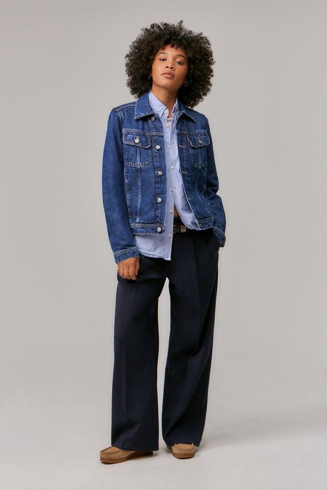 Archive At UO Navy Pinstripe Low Rise Ash Trousers #1