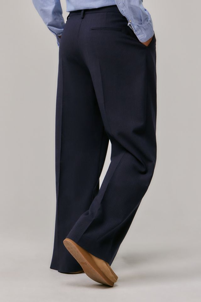 Archive At UO Navy Pinstripe Low Rise Ash Trousers #3