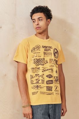 UO Yellow Heritage Labels Graphic T-Shirt
