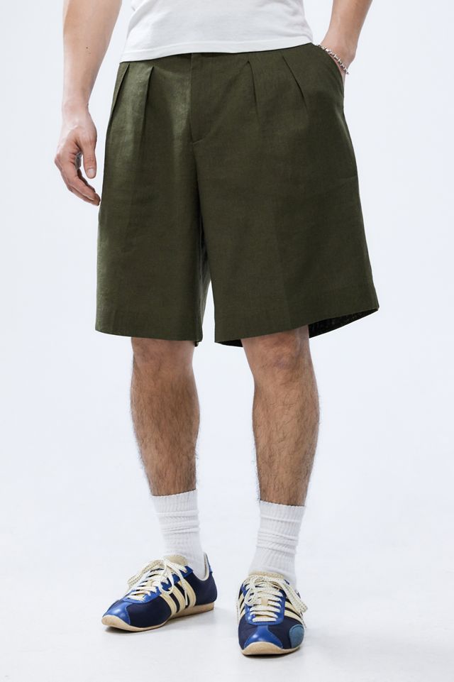 Archive At UO Khaki Linen Mensie Shorts  #1