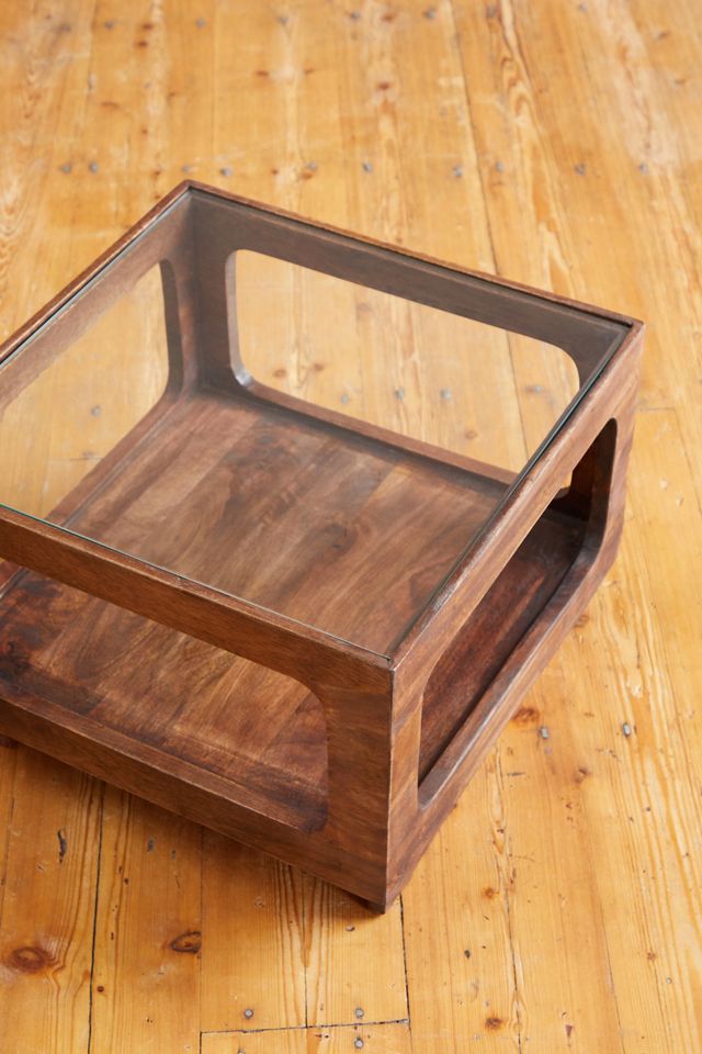 Cynthia Glass Top Square Coffee Table #3
