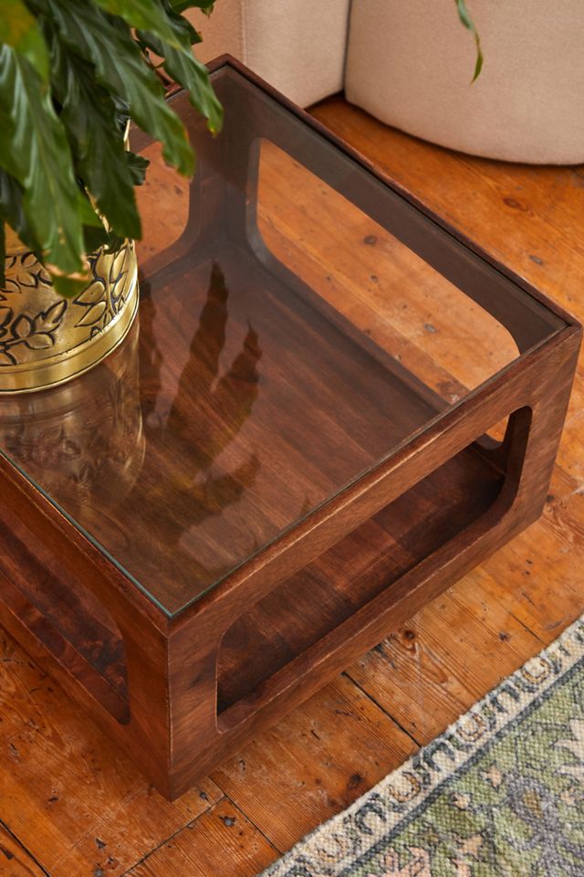 Cynthia Glass Top Square Coffee Table #4