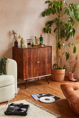 Cynthia Bar Cabinet - Brown 81cm x 48cm x 90cm at Urban Outfitters