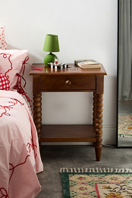 Spindle Side Table - Neutral 50cm x 41cm x 60cm at Urban Outfitters