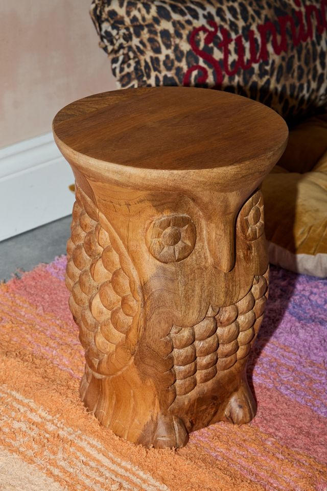 Carved Owl Table #1