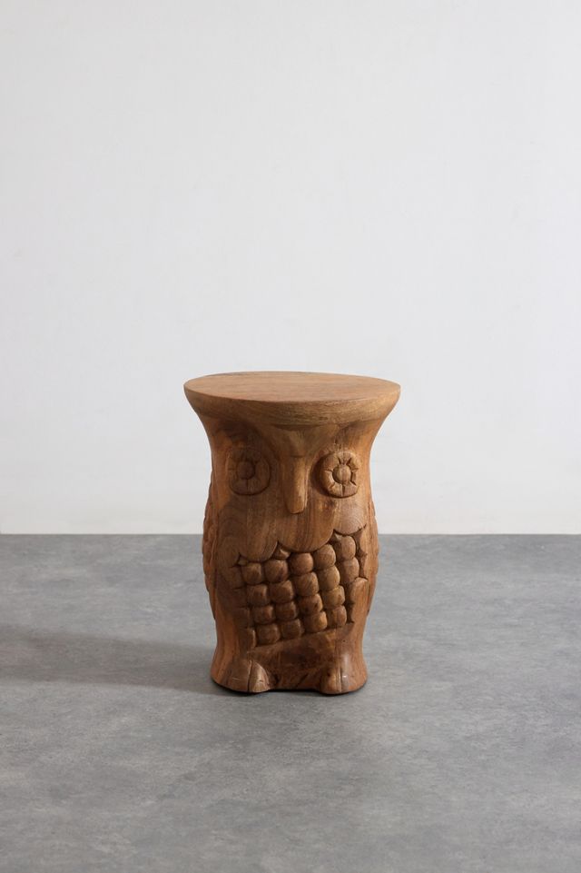 Carved Owl Table #3