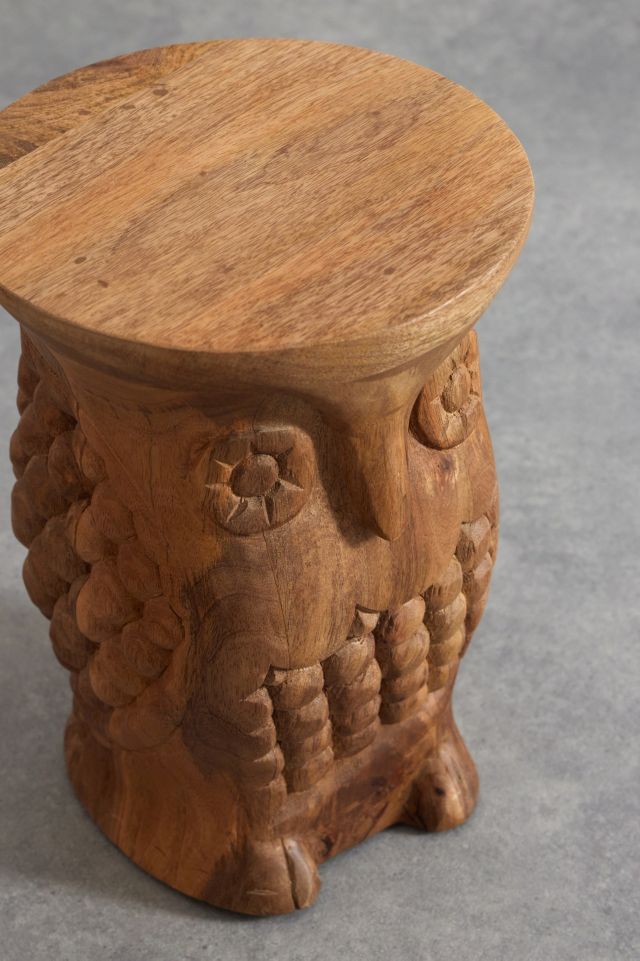 Carved Owl Table | Urban Outfitters UK