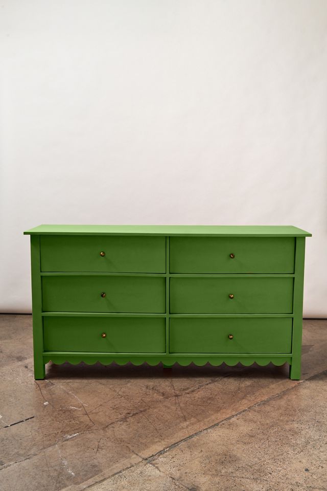 Green Primrose 6-Drawer Dresser #4