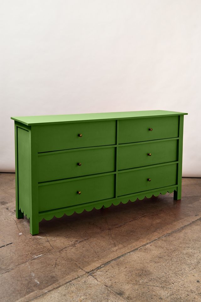 Green Primrose 6-Drawer Dresser #5